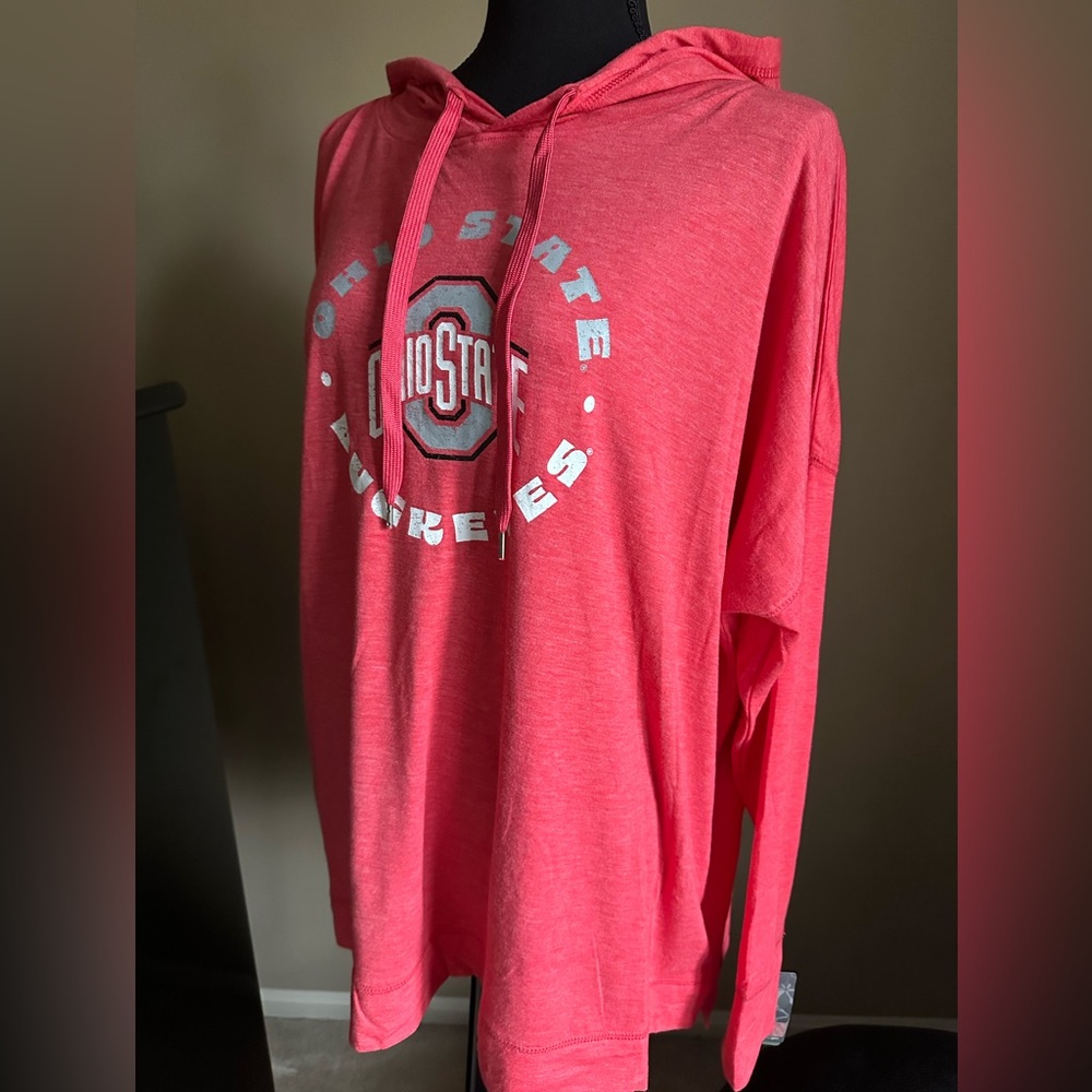 NWT Women’s Ohio State Pro Edge Red Athletic Thin Soft Hoodie